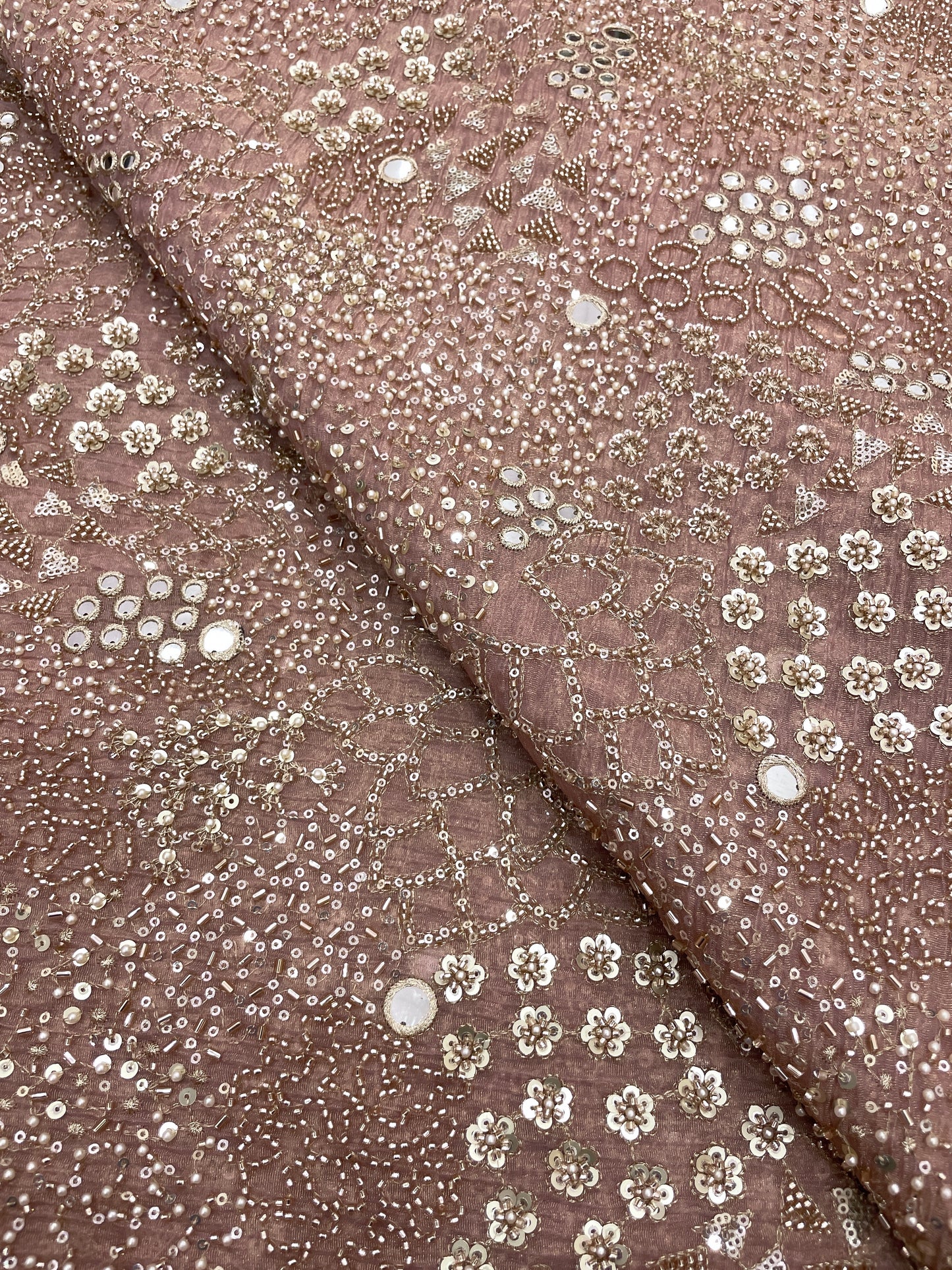 Tissue Crush Beads Embroidery (44'inch)