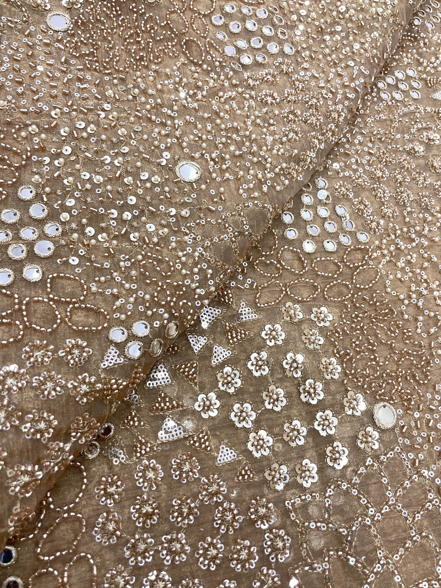 Tissue Crush Beads Embroidery (44'inch)