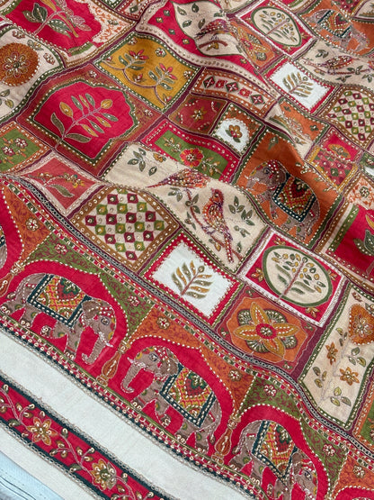 Dola Silk Print With Embroidery [54 inch]