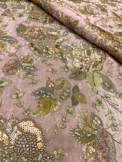 Tissue Position Print With Embroidery (44”inch)