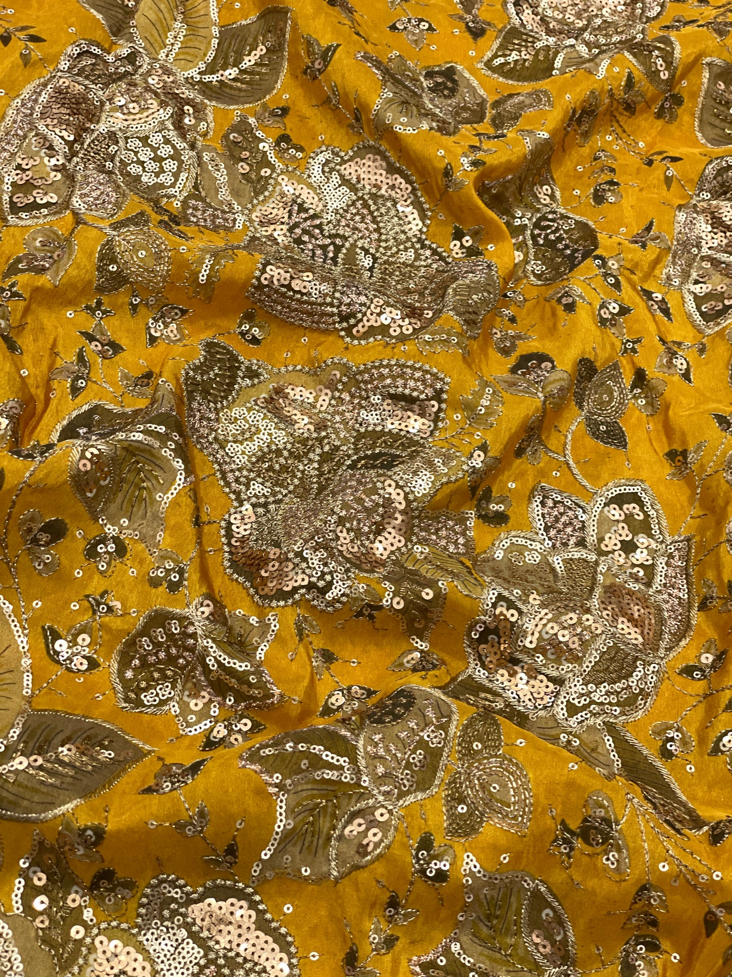 Tissue Position Print With Embroidery (44”inch)