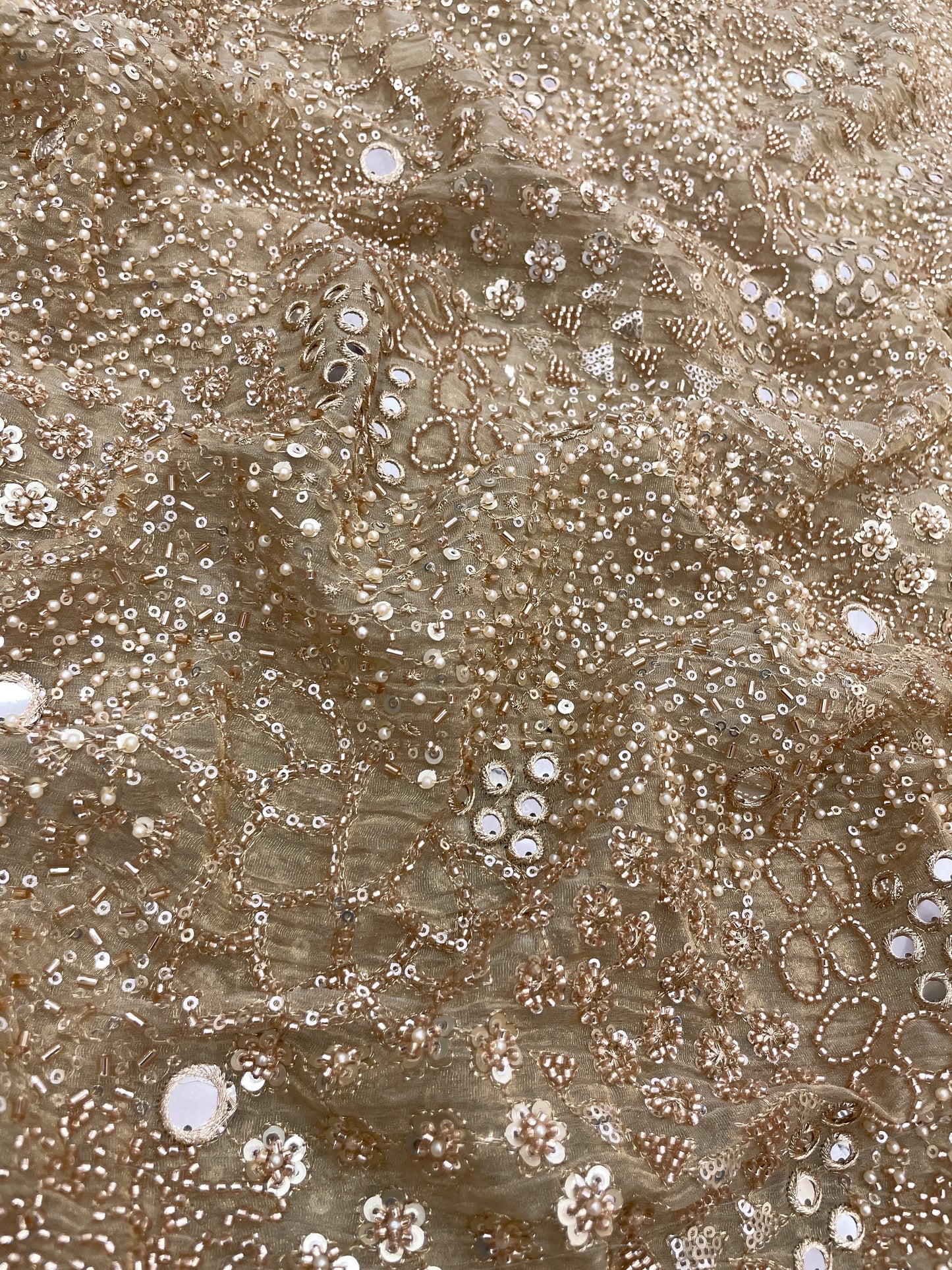 Tissue Crush Beads Embroidery (44'inch)