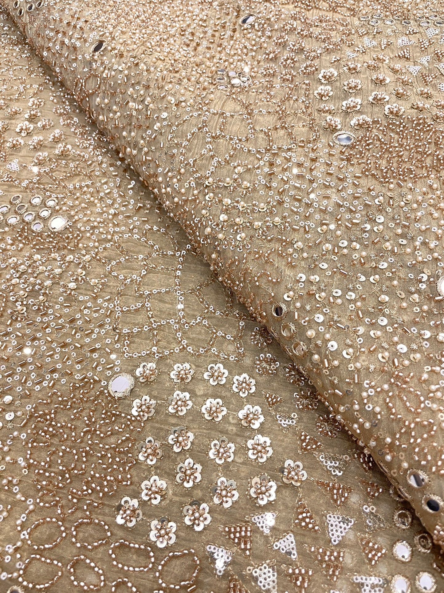 Tissue Crush Beads Embroidery (44'inch)