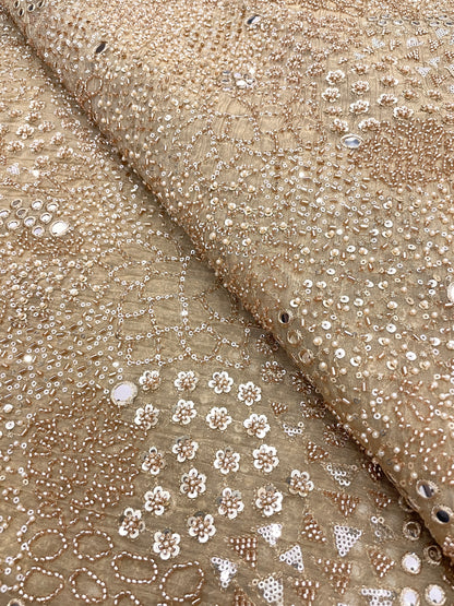 Tissue Crush Beads Embroidery (44'inch)