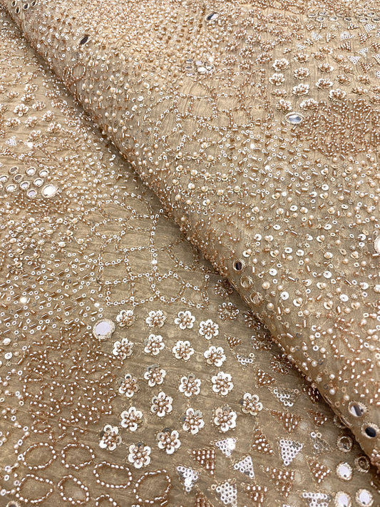 Tissue Crush Beads Embroidery (44'inch)