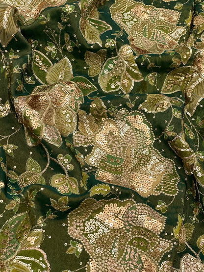Tissue Position Print With Embroidery (44”inch)
