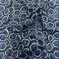 Elegant Pretty Blue Block Print On Cotton Fabric