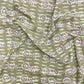 Adorable Attractive Green And White Block Print On Cotton Fabric