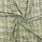 Adorable Attractive Green And White Block Print On Cotton Fabric