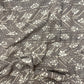 Beautiful Pretty Grey Block Print On Cotton Fabric