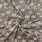 Beautiful Pretty Grey Block Print On Cotton Fabric