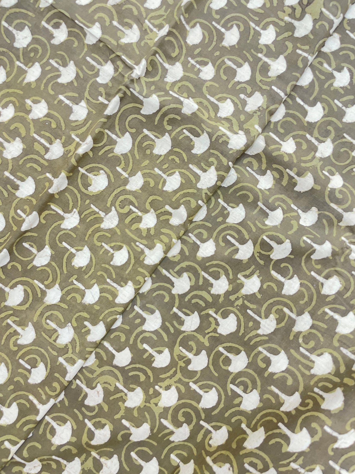 Exquisite Luxurious Block Print On Cotton Fabric