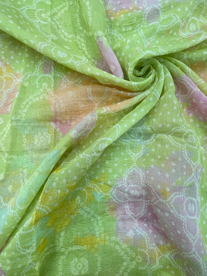 Chanderi Bhandani Print(Colors Available)44'inch