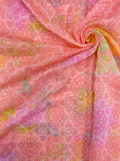 Chanderi Bhandani Print(Colors Available)44'inch