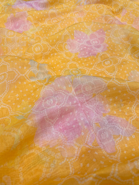 Chanderi Bhandani Print(Colors Available)44'inch