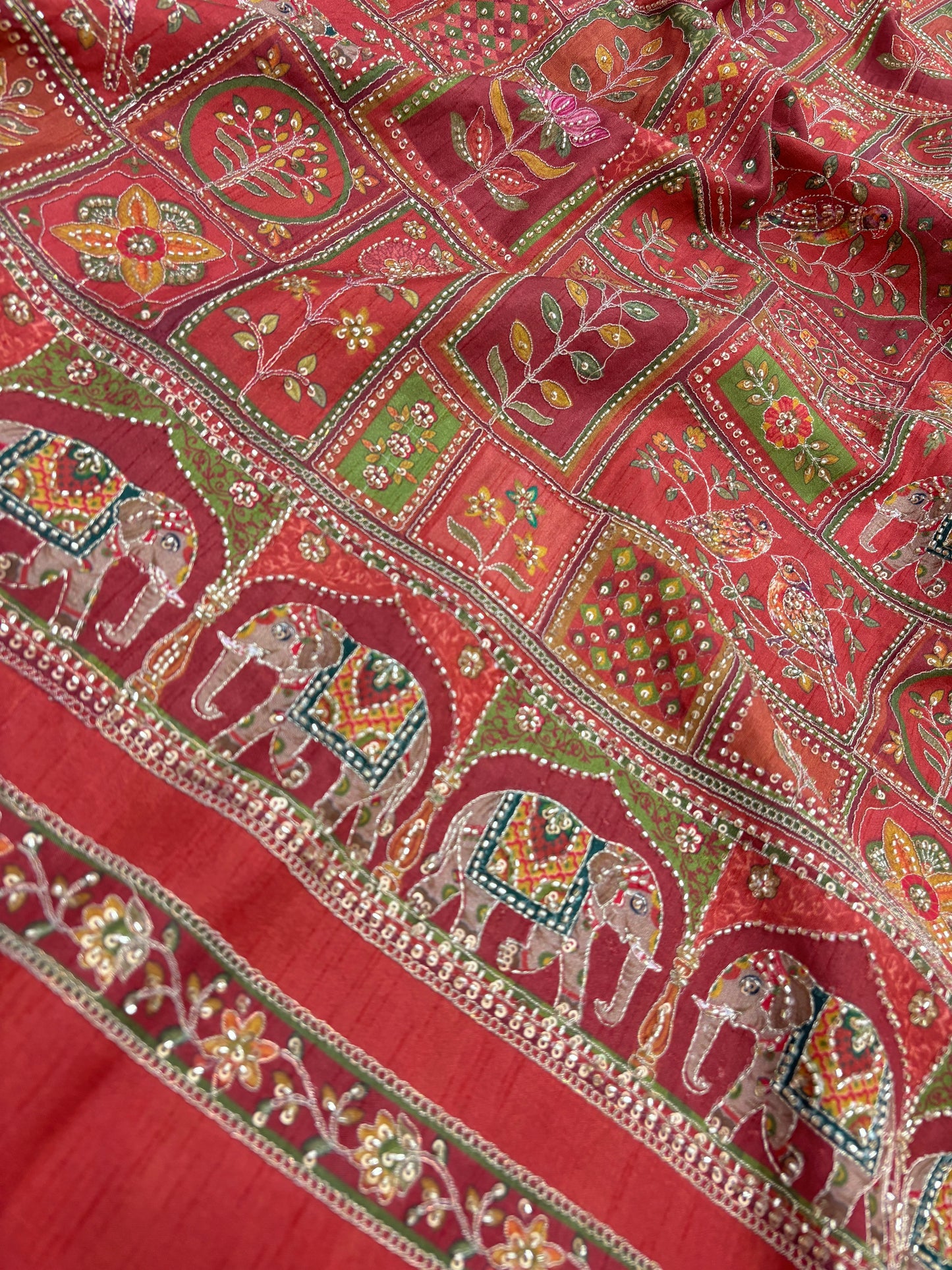 Dola Silk Print With Embroidery [54 inch]