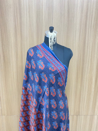 Beautiful Subtle Traitional Print On Cotton Chanderi Dupatta