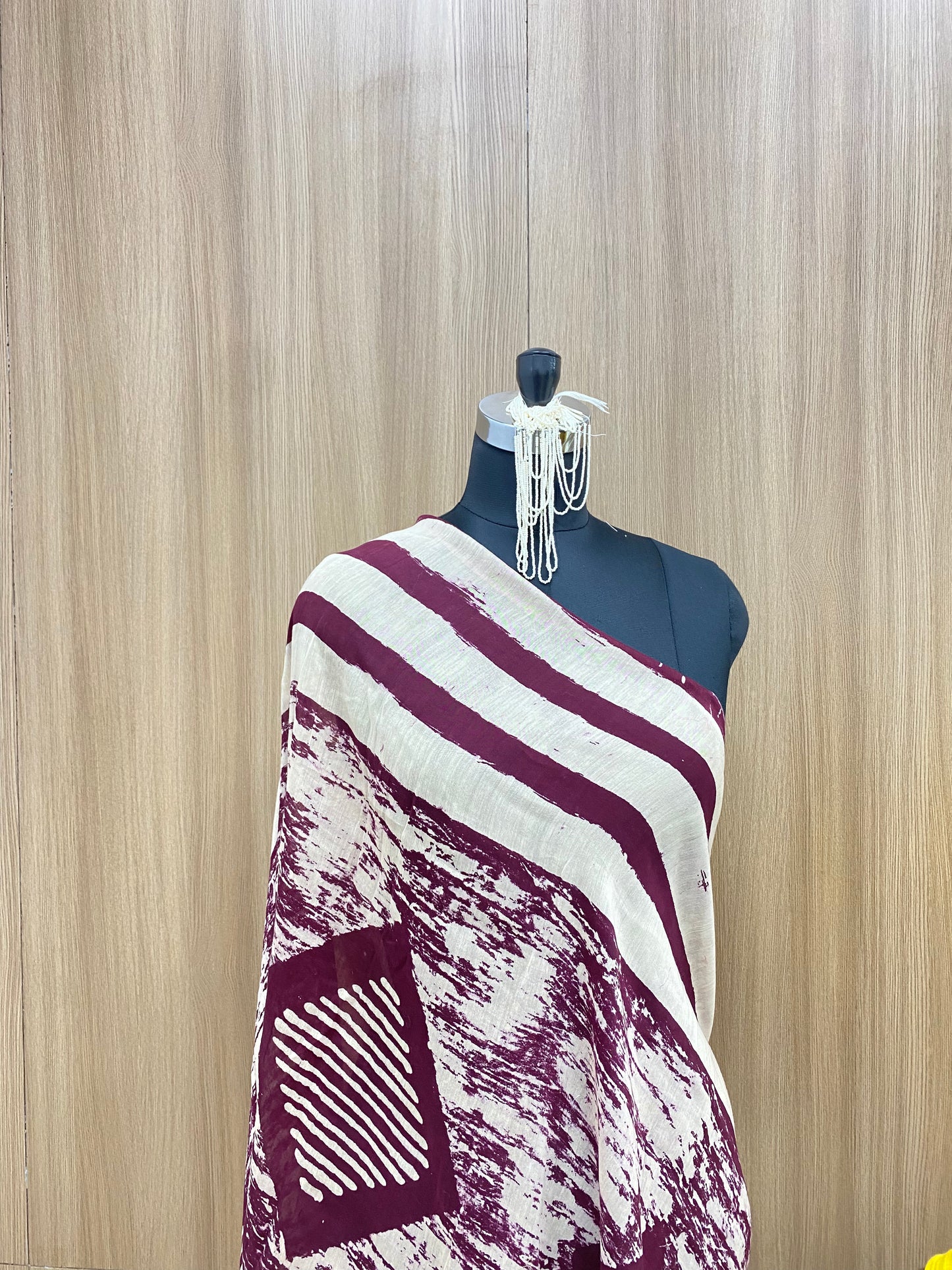 Exclusive Unique Blocks And Line Prints On Cotton Chanderi Dupatta