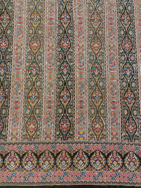 Crepe Panel Embroidery