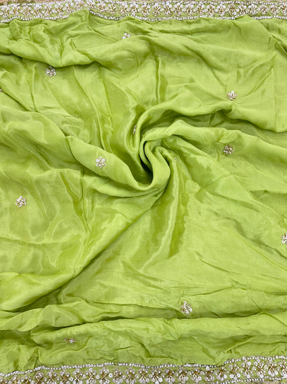 Chinon Beads Embroidery With Dupatta