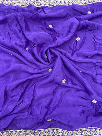 Chinon Beads Embroidery With Dupatta