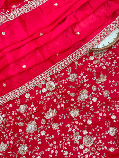 Chinon Beads Embroidery With Dupatta