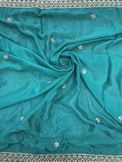 Chinon Beads Embroidery With Dupatta