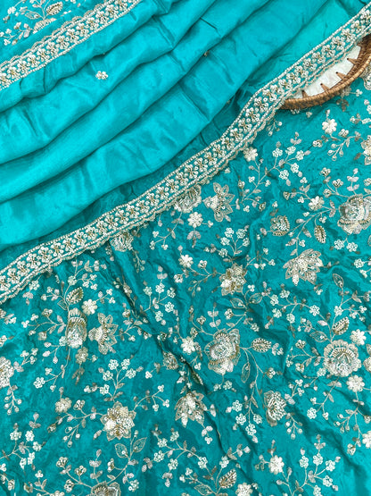 Chinon Beads Embroidery With Dupatta
