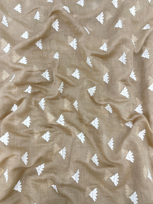 Superb Pretty Thread Embroidery On Chanderi Fabric