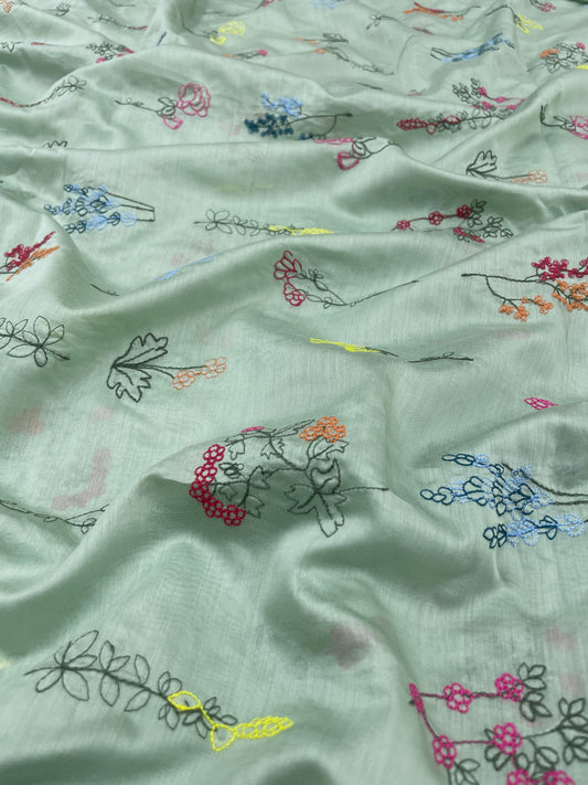 Chanderi Multithread Embroidery