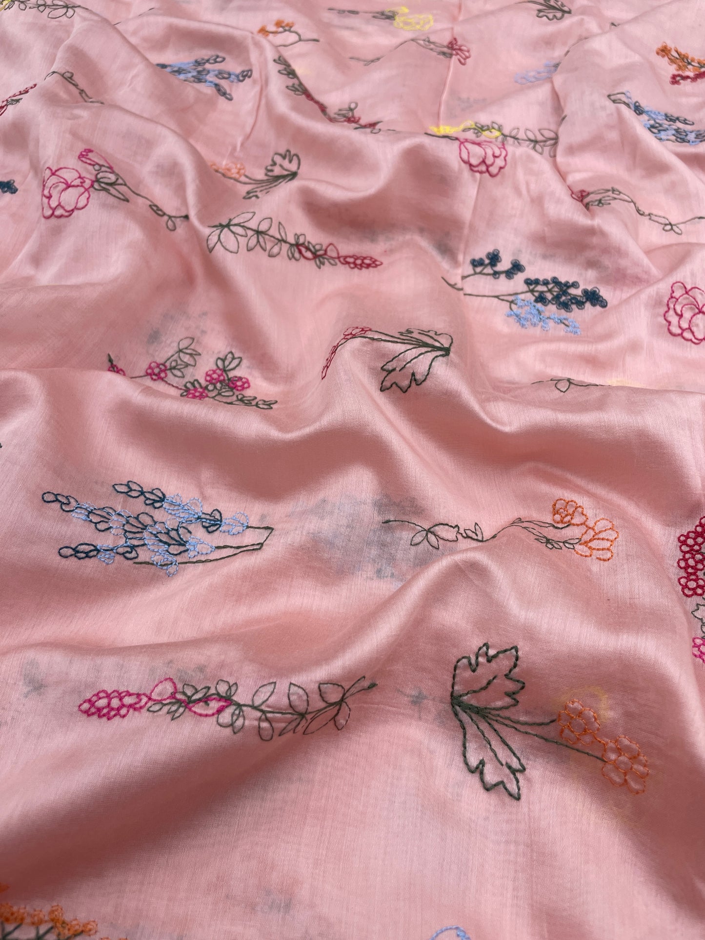 Chanderi Multithread Embroidery