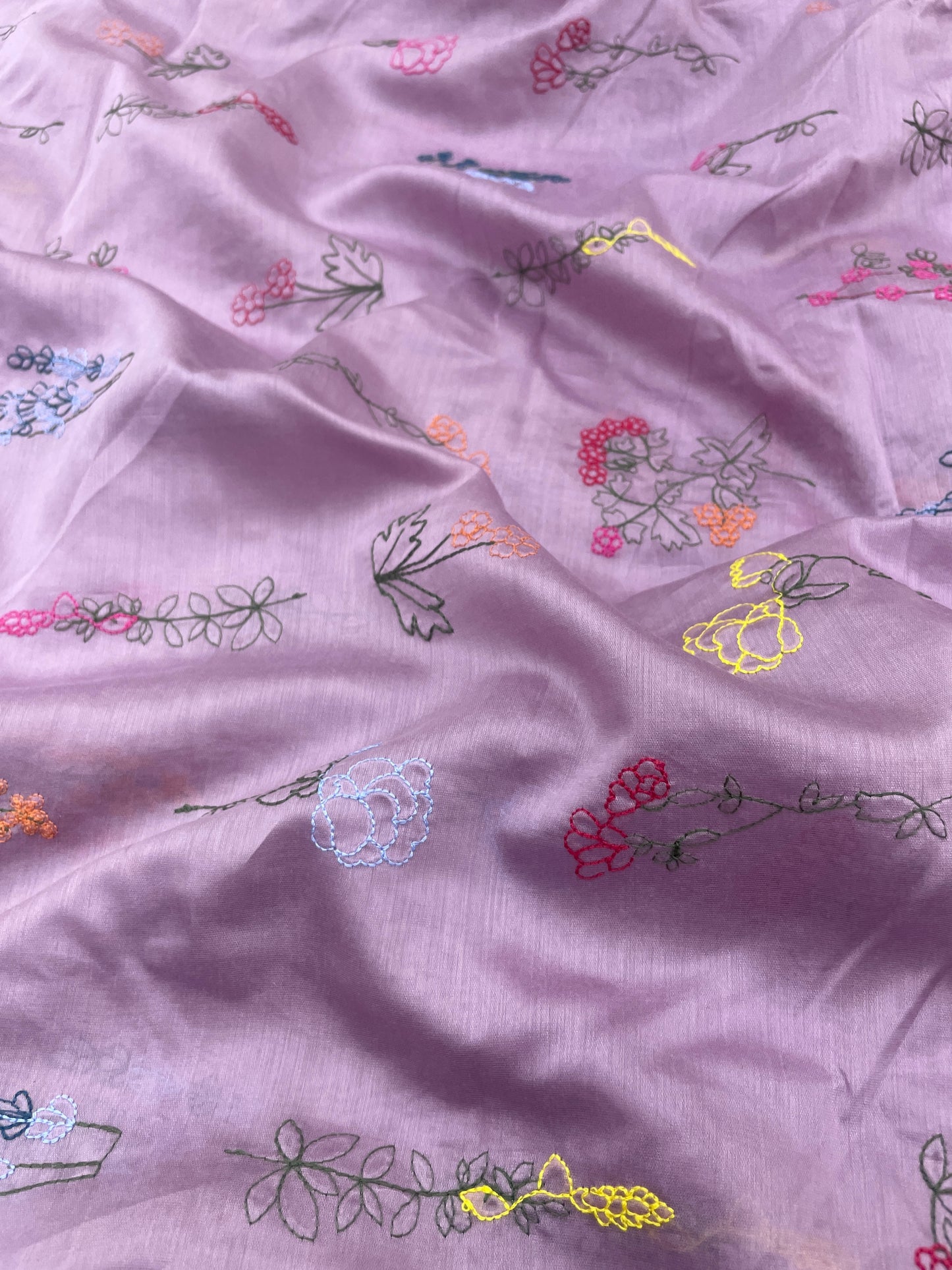 Chanderi Multithread Embroidery