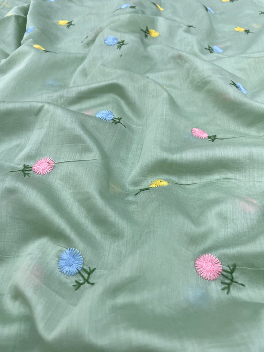 Chanderi Multithread Embroidery