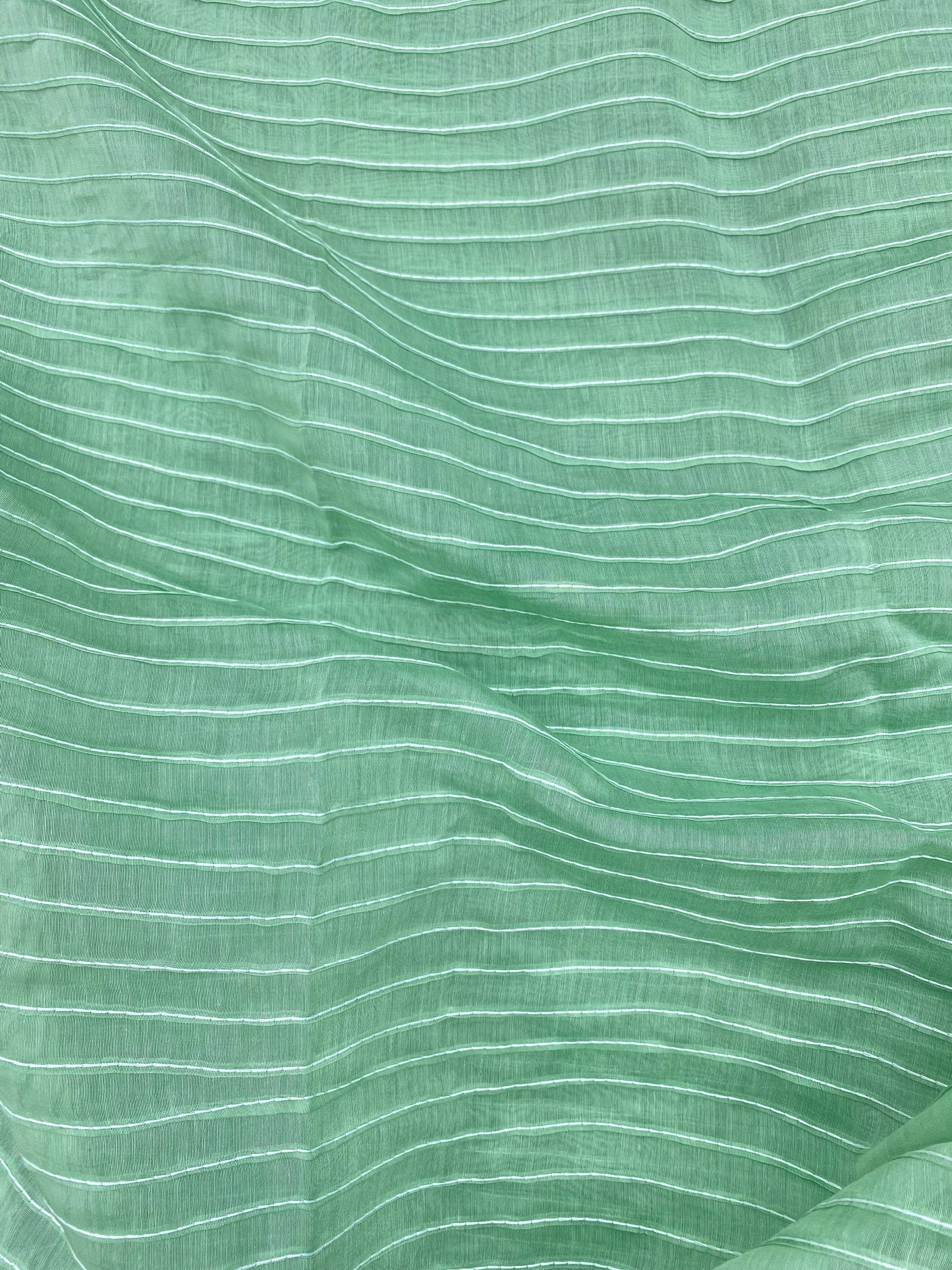 Minimal Premium Subtle Parallel Line Pintex Thread Embroidery All Over Chanderi Silk Fabric