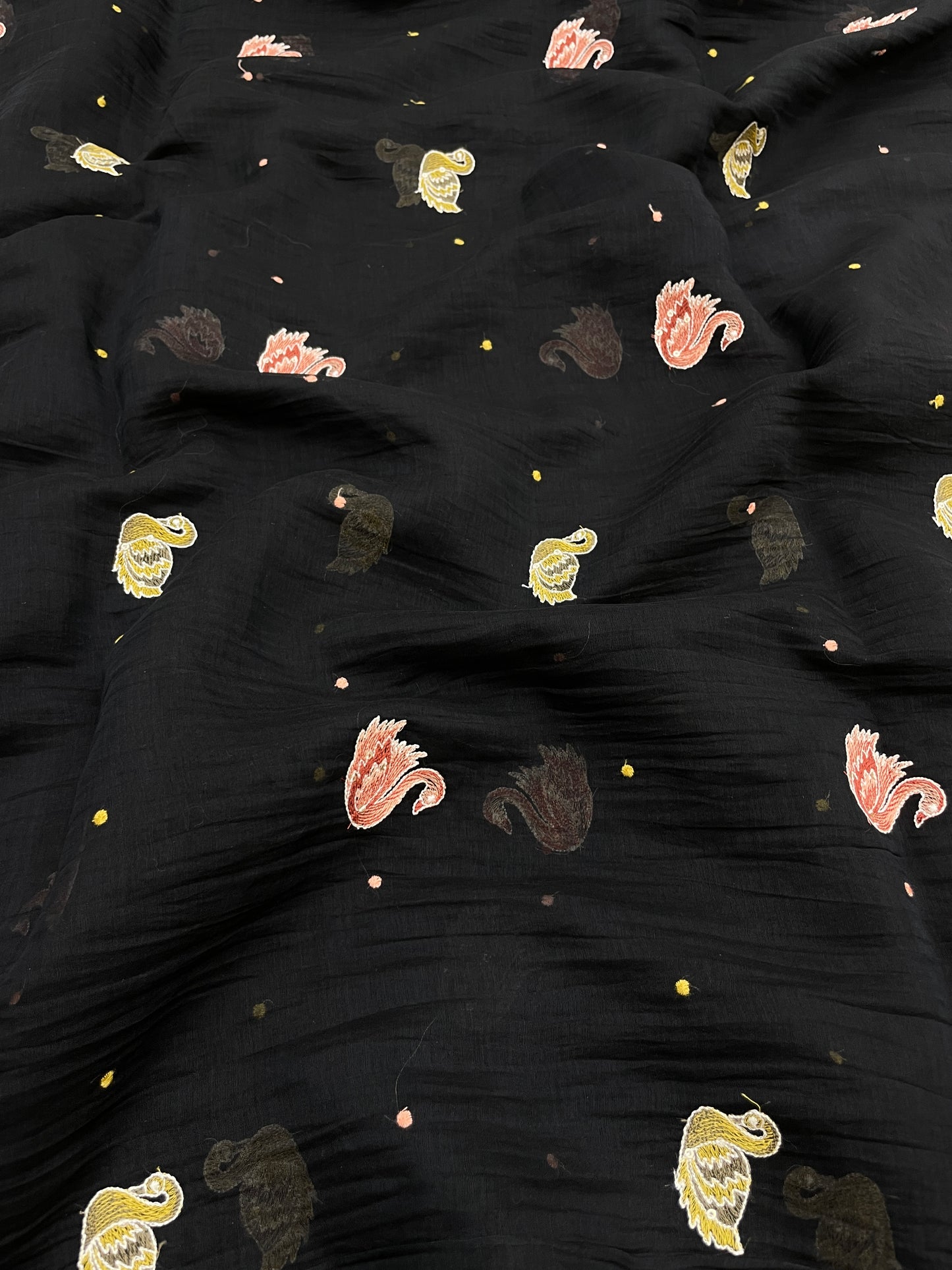 Mul Chanderi Multithread Embroidery