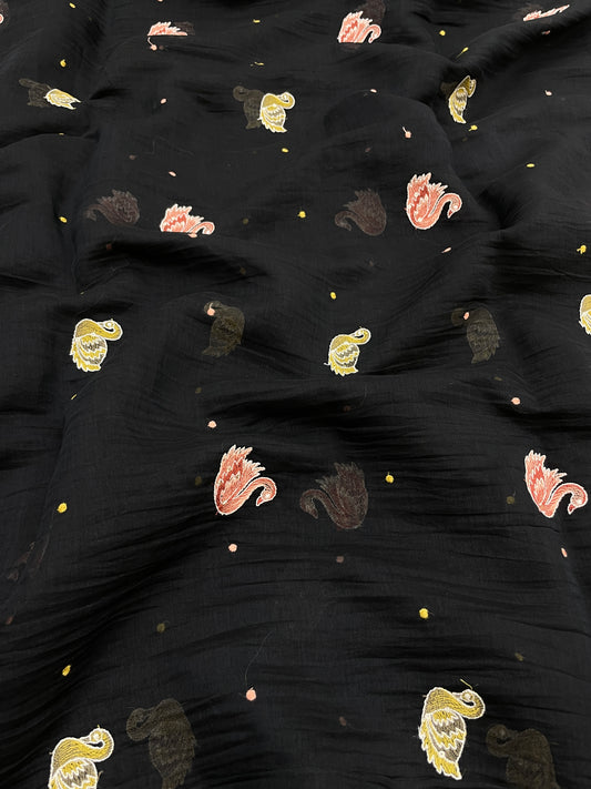 Mul Chanderi Multithread Embroidery