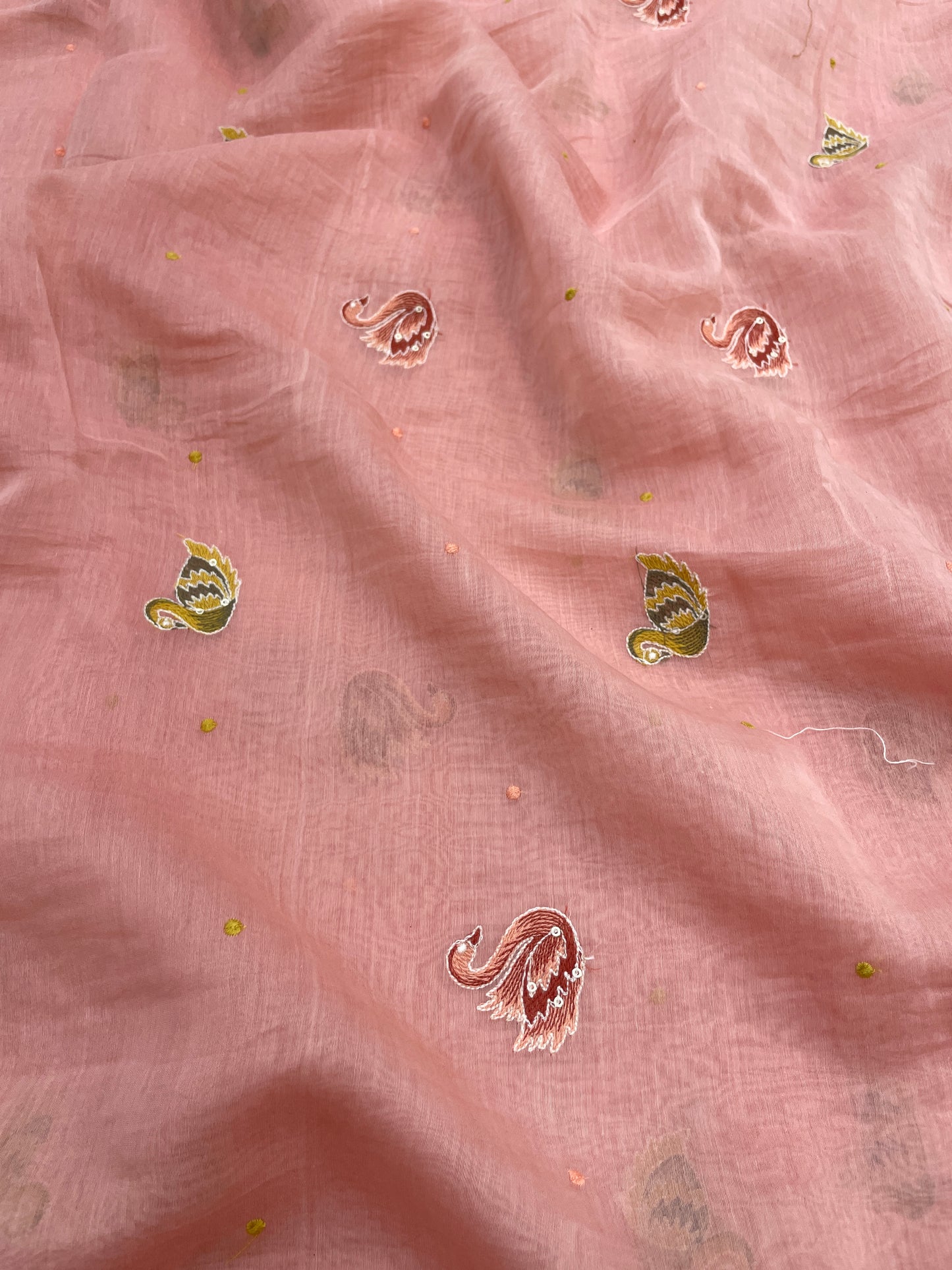 Mul Chanderi Multithread Embroidery