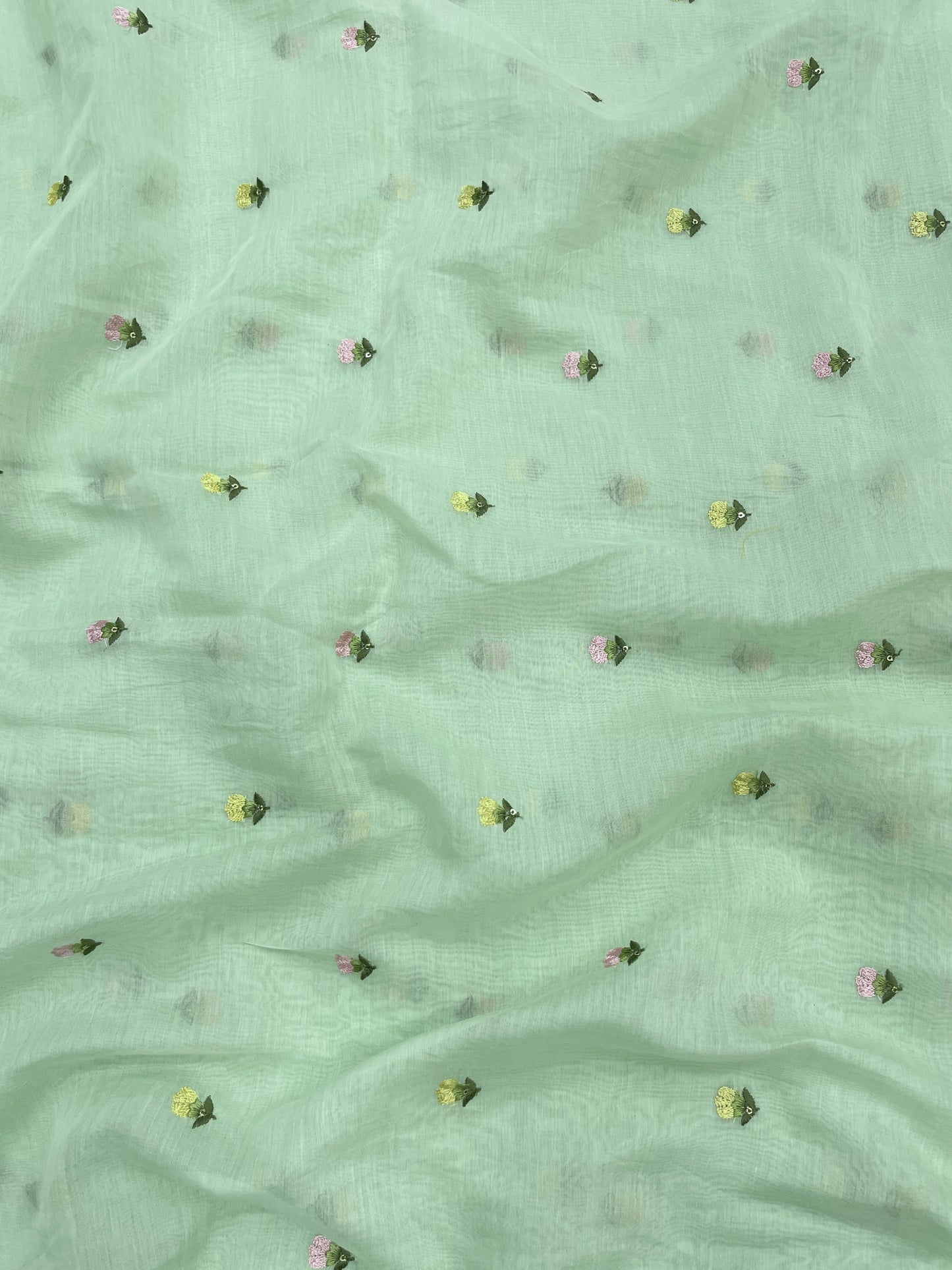 Mul Chanderi Multithread Embroidery