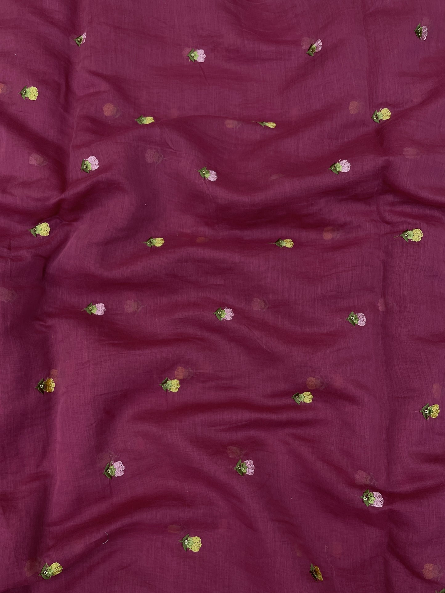 Mul Chanderi Multithread Embroidery