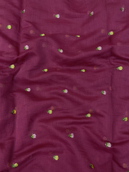 Mul Chanderi Multithread Embroidery