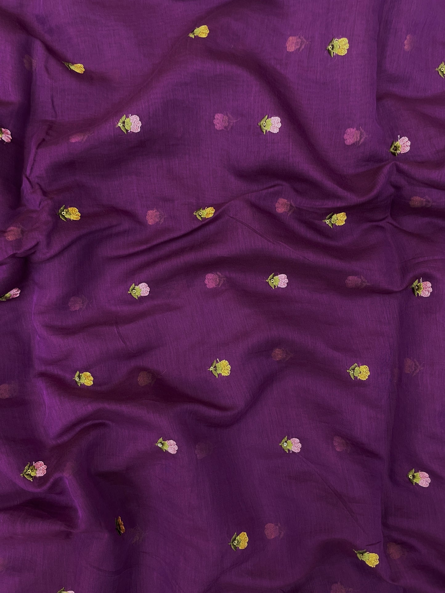 Mul Chanderi Multithread Embroidery