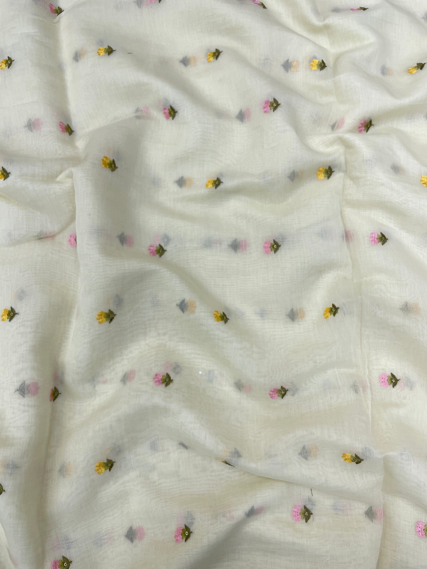 Mul Chanderi Multithread Embroidery