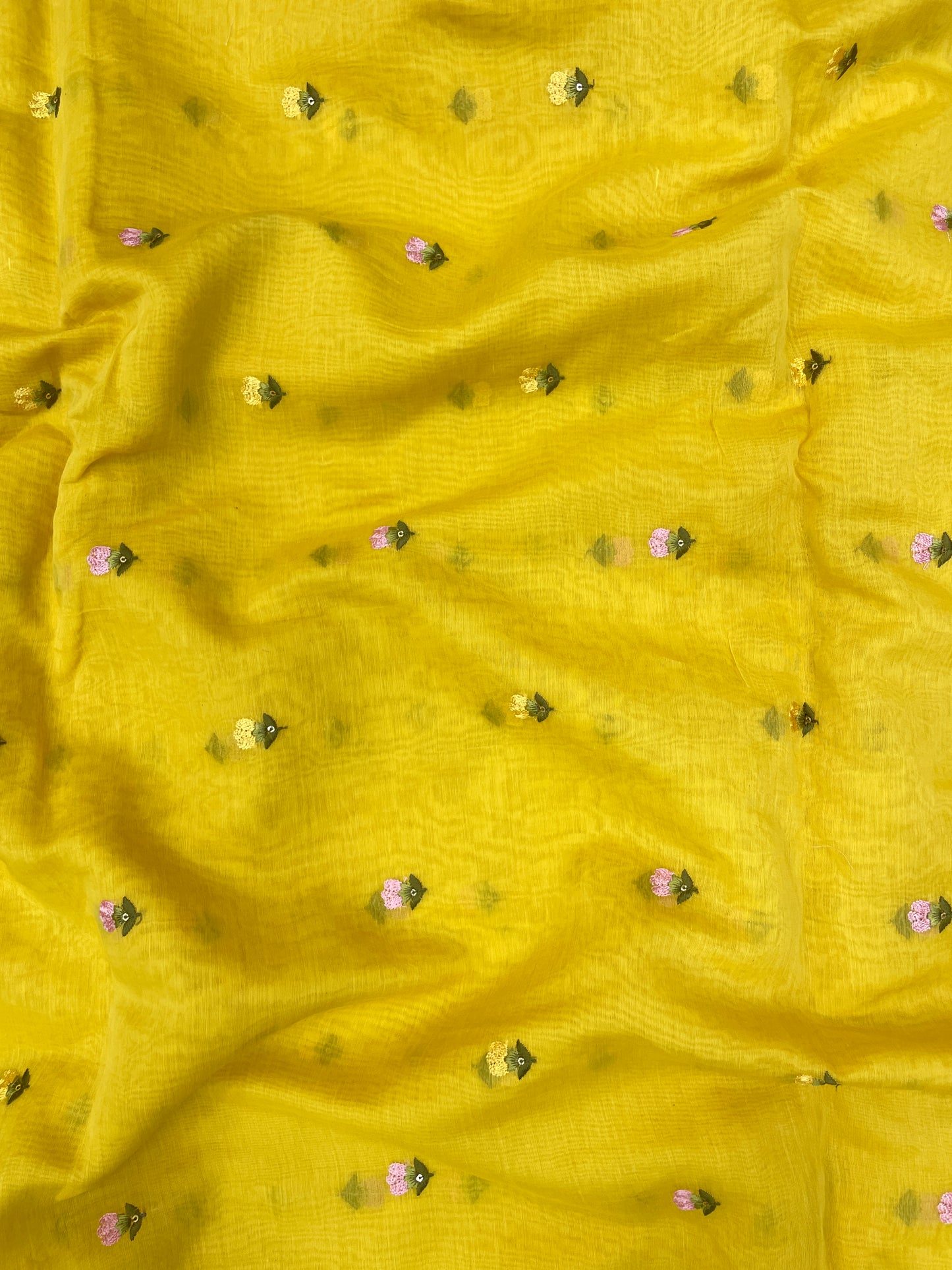 Mul Chanderi Multithread Embroidery