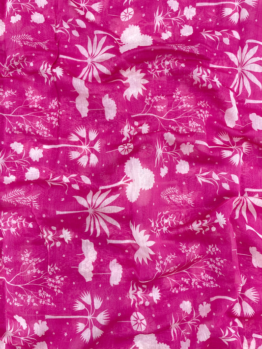 Chanderi Print (colors available) 44"inch