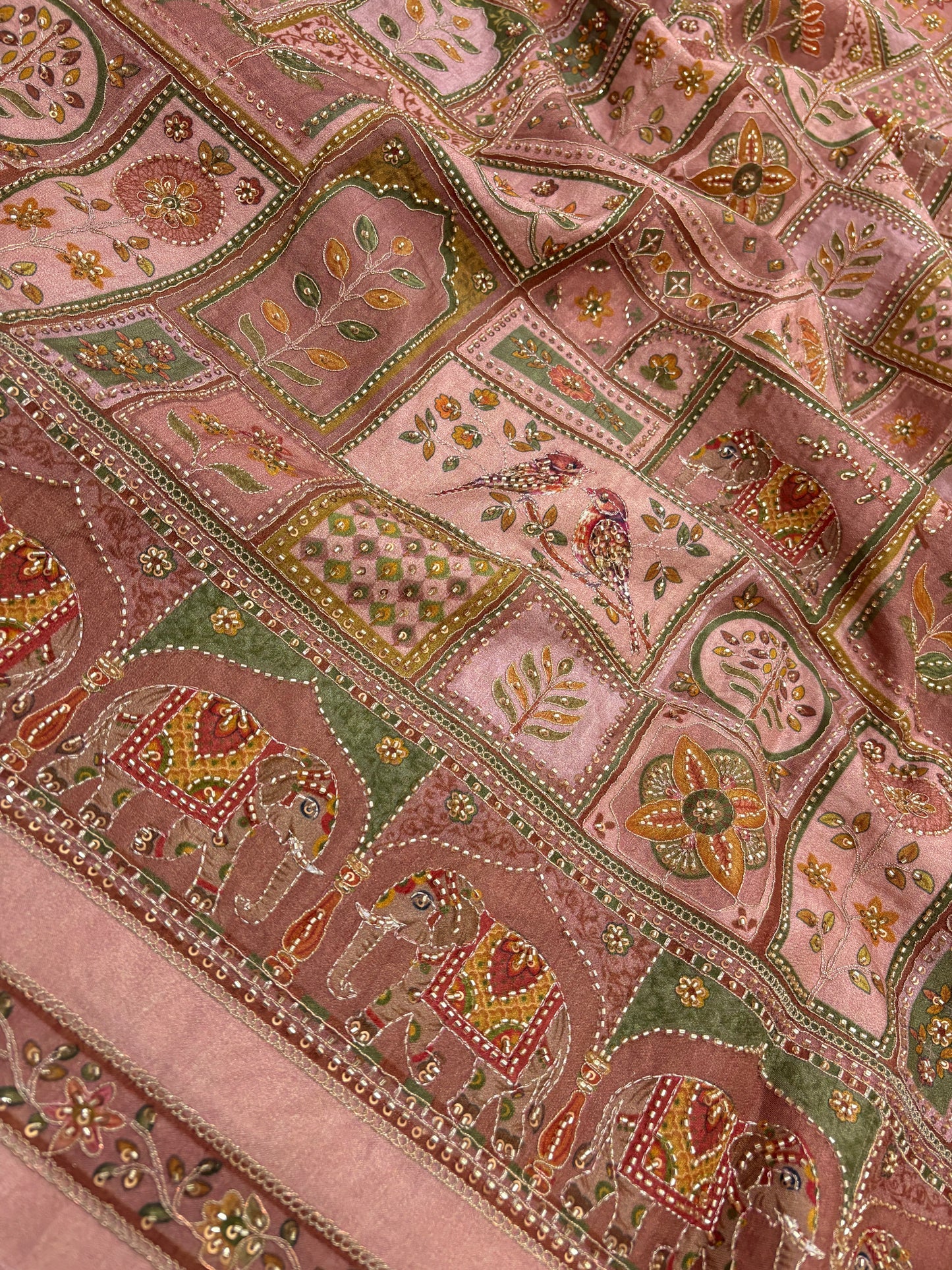 Dola Silk Print With Embroidery [54 inch]