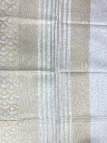 Unique Beautiful Premium Zari Work On Dyeable Banarasi Chanderi Jacquard Dupatta