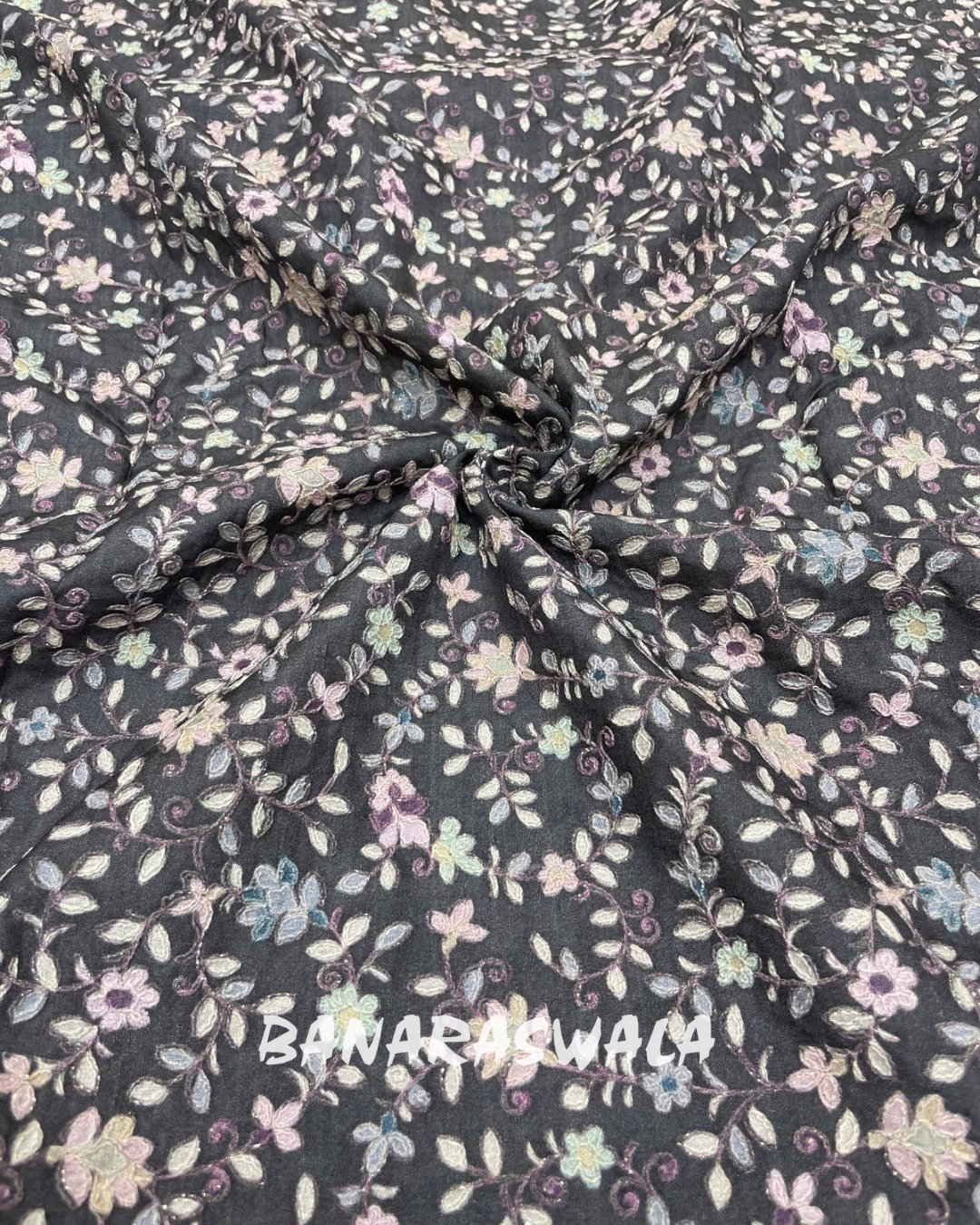 Dola Silk Print Embroidery