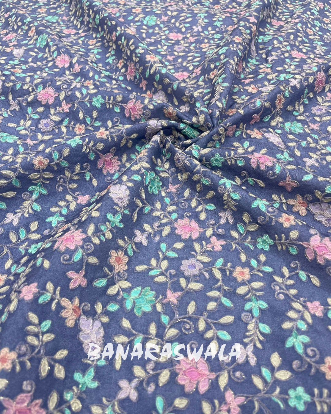 Dola Silk Print Embroidery