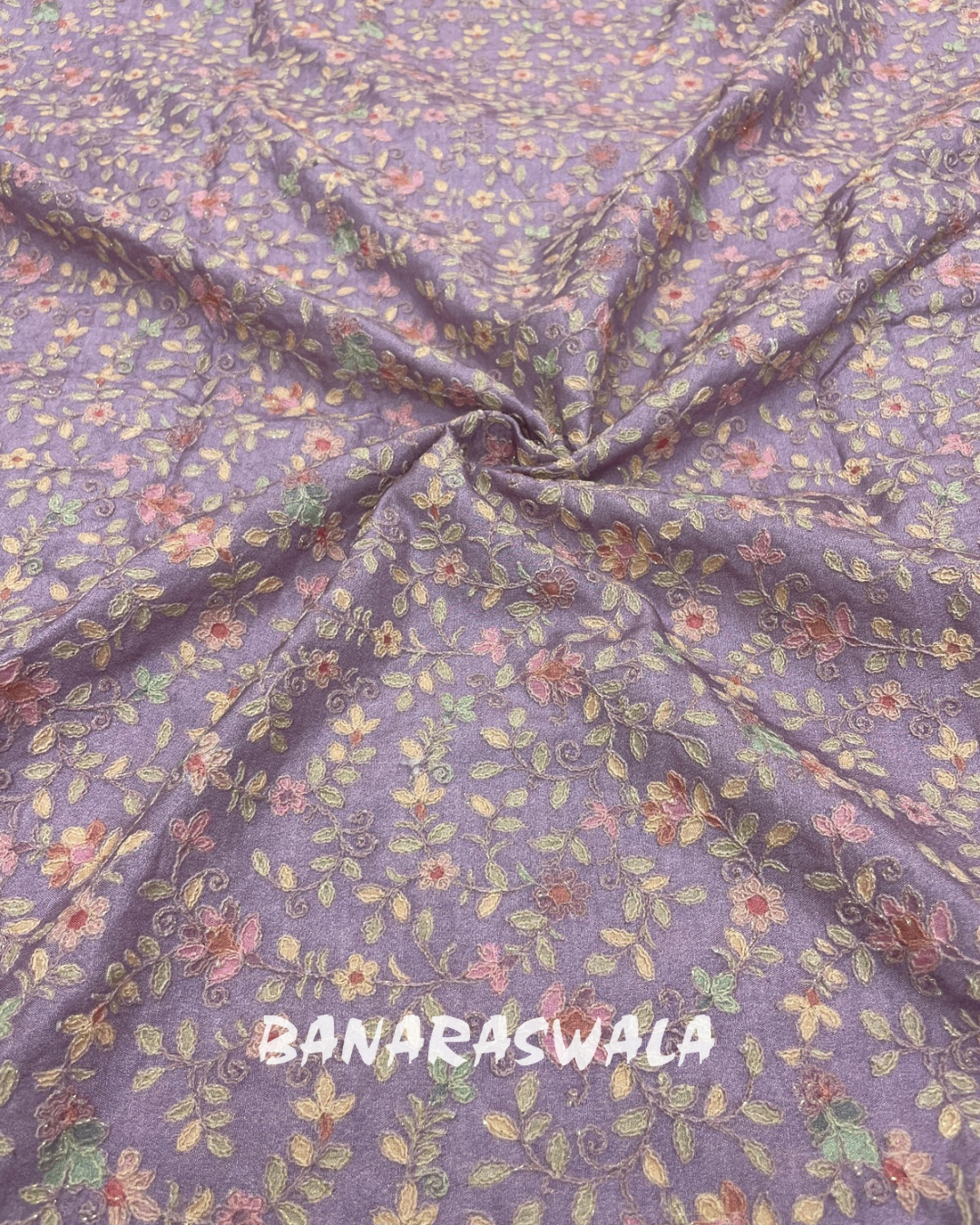 Dola Silk Print Embroidery