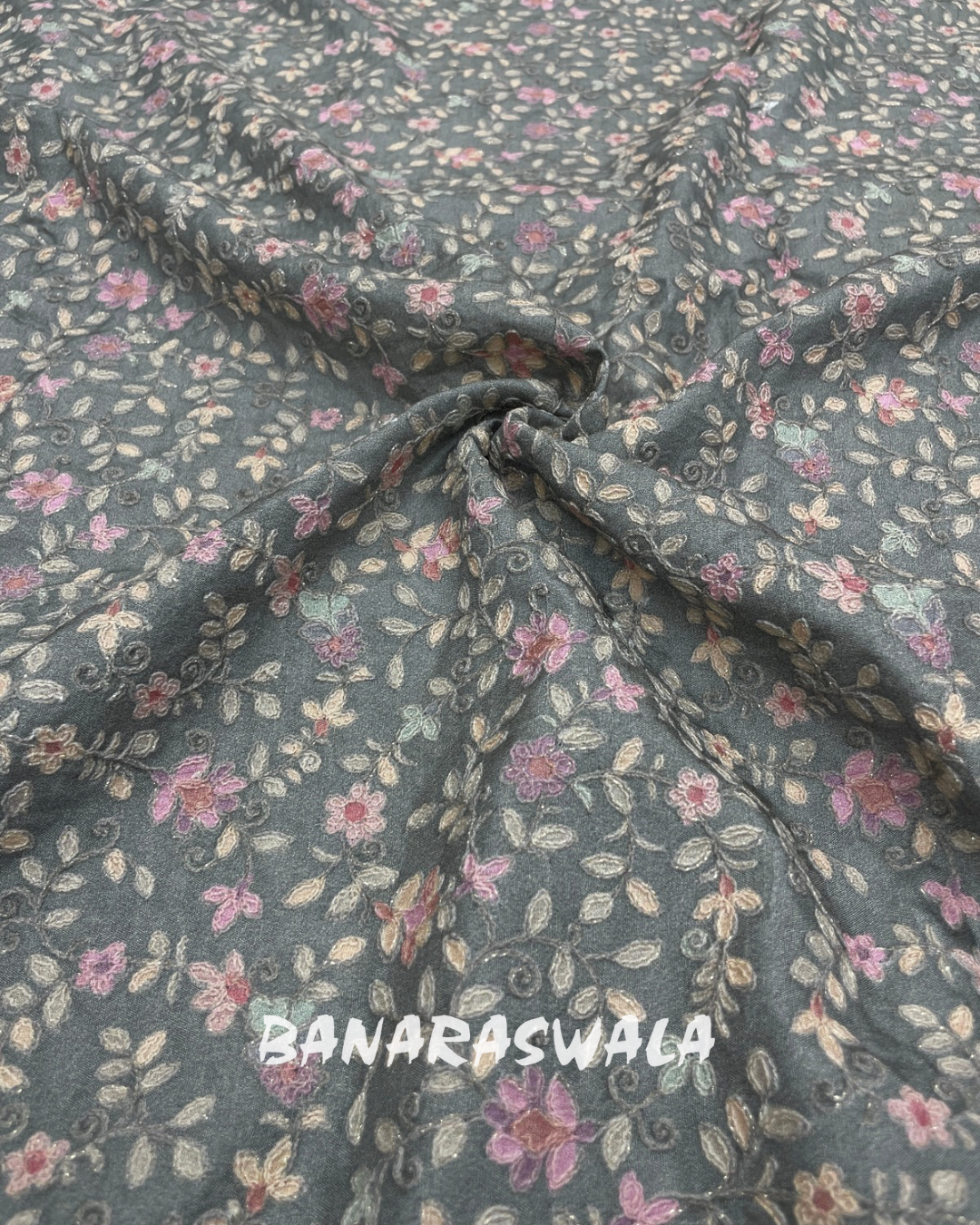 Dola Silk Print Embroidery